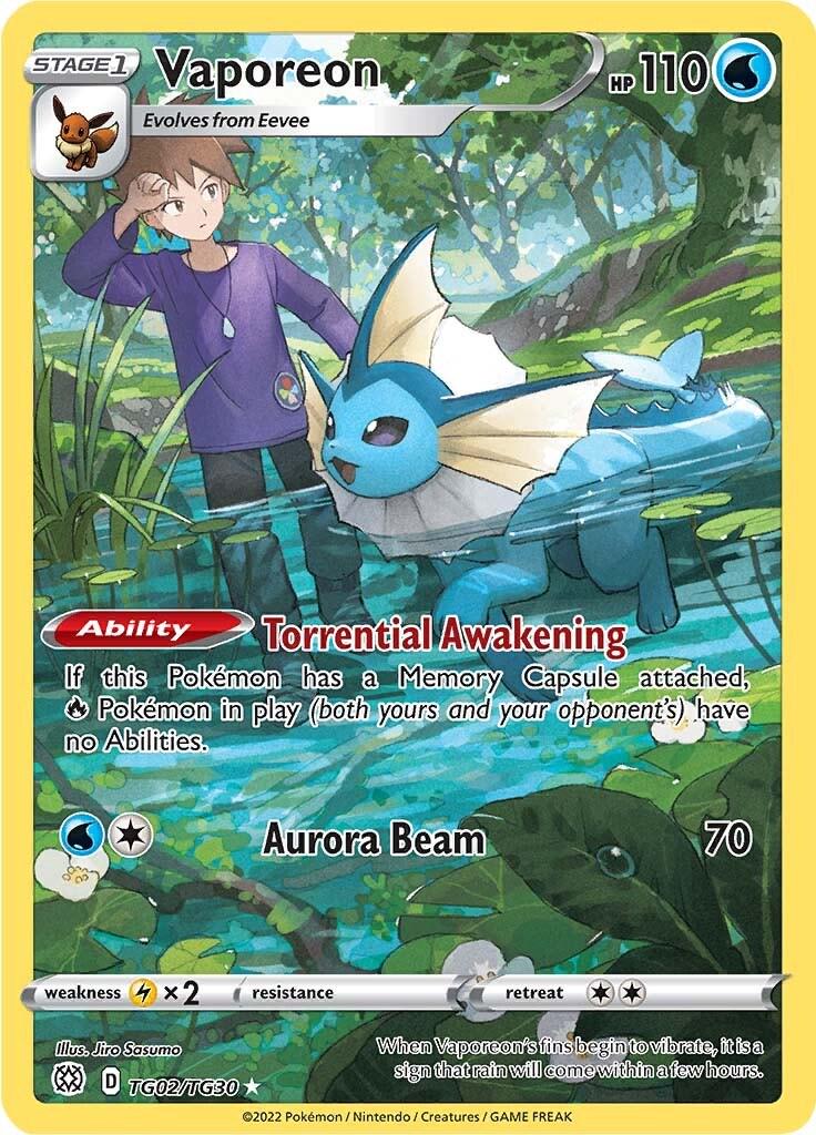 Brilliant Stars Vaporeon Pokémon card